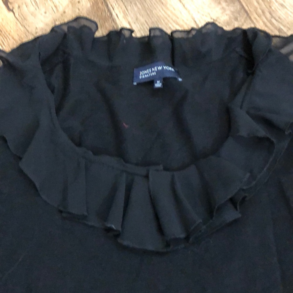 Black Ruffled ¾ Shirt - Picture 2 of 2